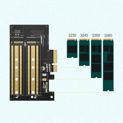 Buy Ugreen 70504 M.2 SATA+M.2 NVMe to PCI-E 3.0 X4 Expansion Card Vmart in Pakistan