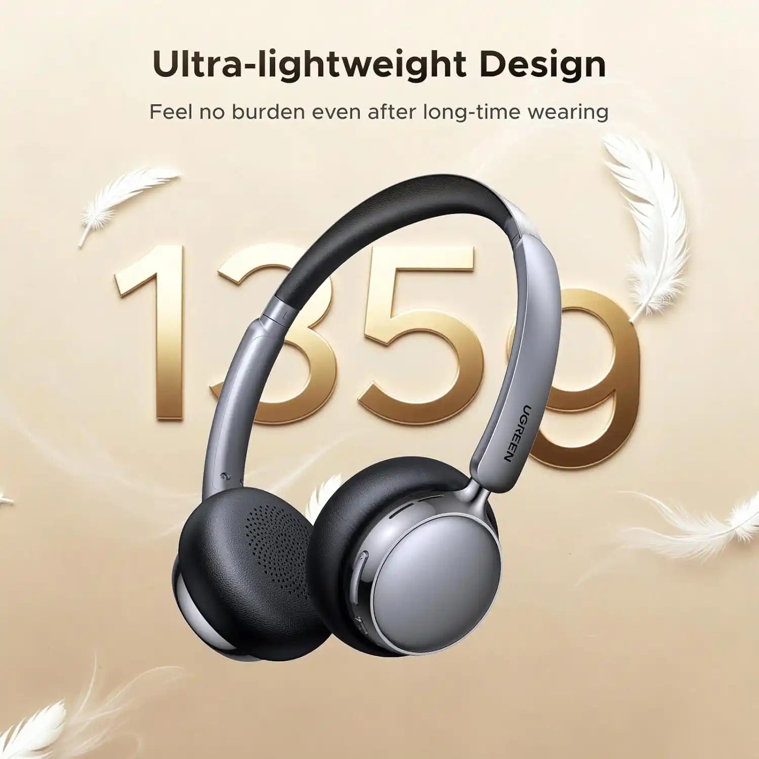 Buy Ugreen 75630 Studio Plus 80Hrs Active Noise-Cancelling Headphones Black from Vmart in Pakistan
