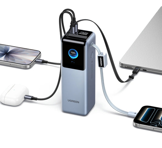 Buy Ugreen 75702B 25000mAh 200W Nexode Pro Power Bank with 35cm Braided Cable + 65cm Retractable Cable from Vmart in Pakistan