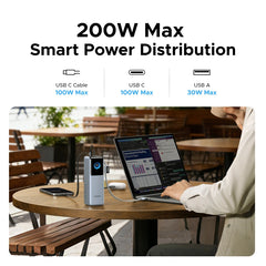 Buy Ugreen 75702B 25000mAh 200W Nexode Pro Power Bank with 35cm Braided Cable + 65cm Retractable Cable from Vmart in Pakistan