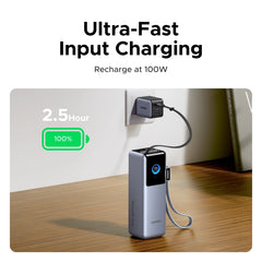 Buy Ugreen 75702B 25000mAh 200W Nexode Pro Power Bank with 35cm Braided Cable + 65cm Retractable Cable from Vmart in Pakistan