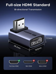 Buy Ugreen 85632 10K 8K@60Hz HDMI 2.1 Right Angle Male to Female Adapter 2 Pack from Vmart in Pakistan