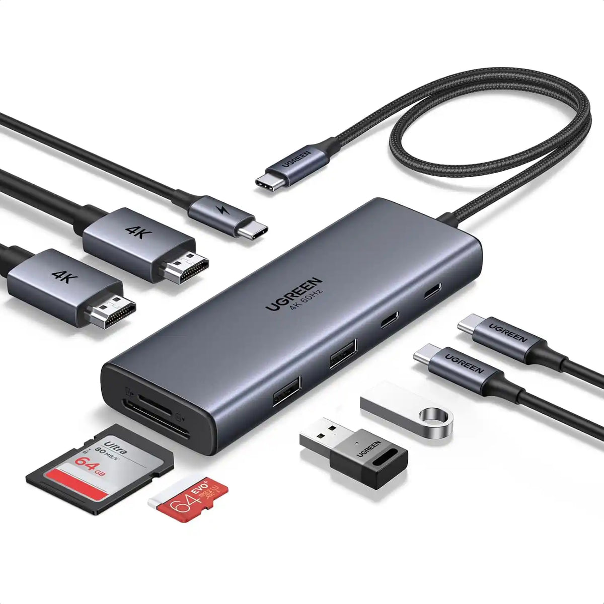 Buy Ugreen 85774 9 in 1 USB C Docking Station Dual Monitor from Vmart in Pakistan