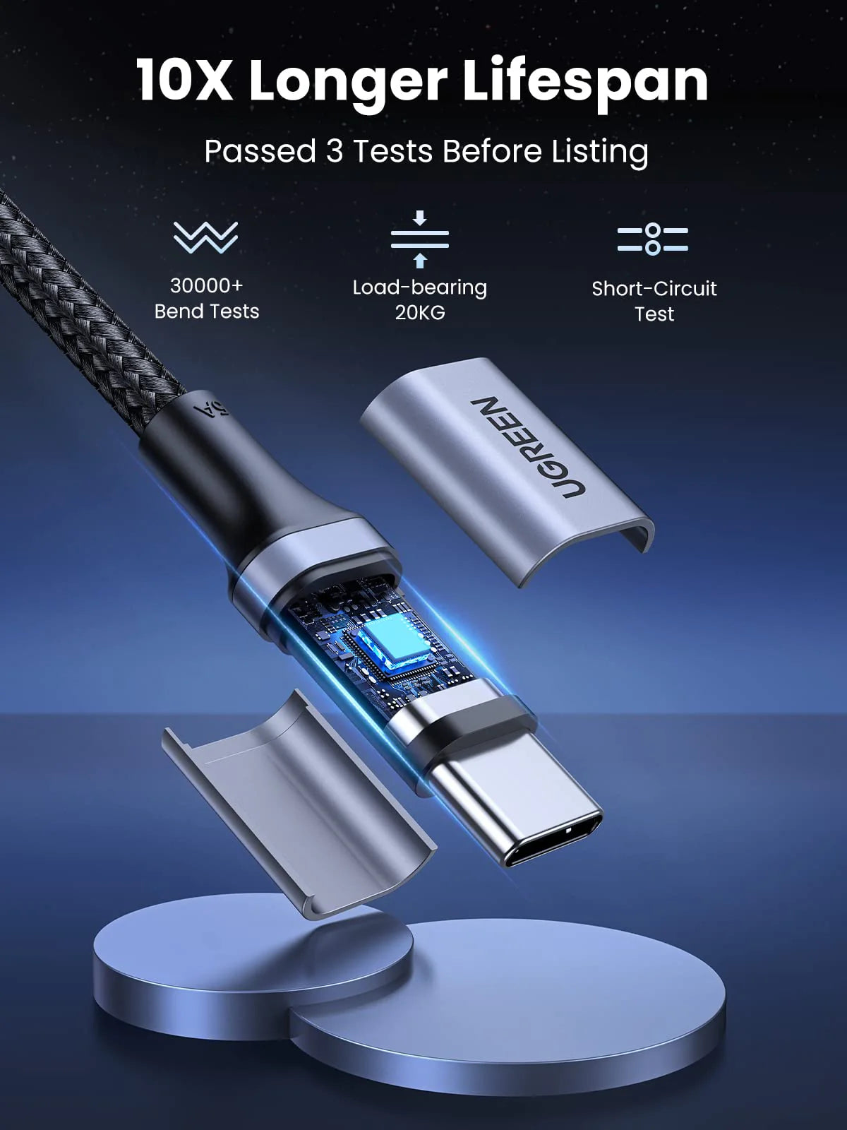 Buy Ugreen 90120 USB C to C Data Cable 3m from Vmart in Pakistan