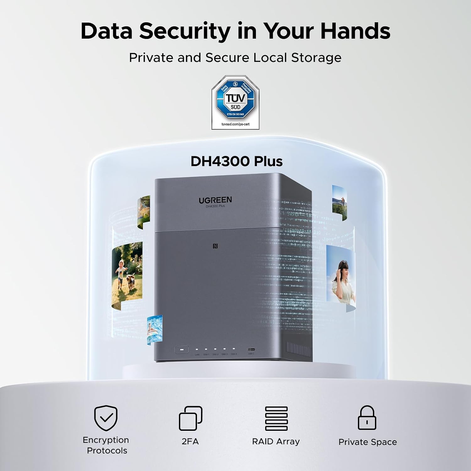 Buy Ugreen NAS DH4300 Plus 4-Bay for Beginners Home Users & Remote Workers from Vmart in Pakistan