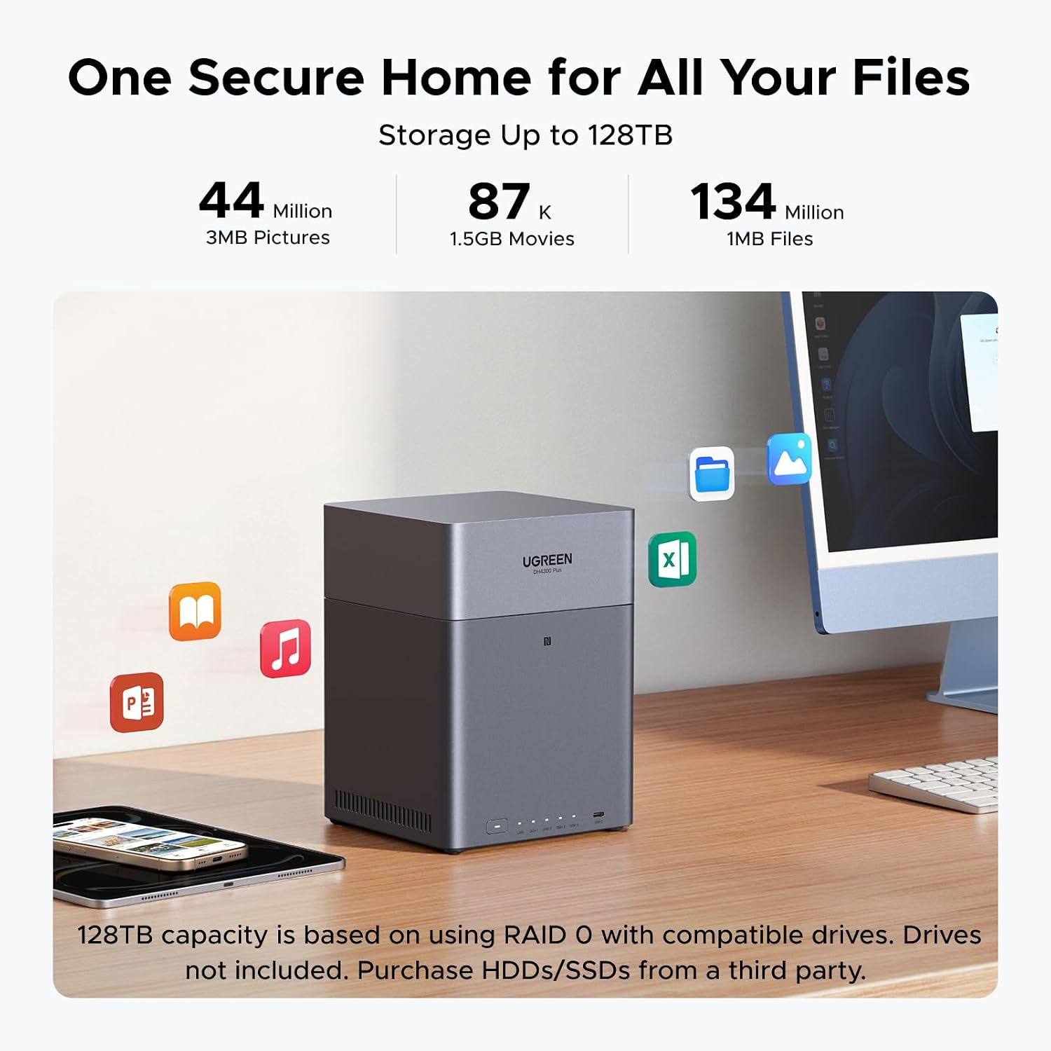 Buy Ugreen NAS DH4300 Plus 4-Bay for Beginners Home Users & Remote Workers from Vmart in Pakistan