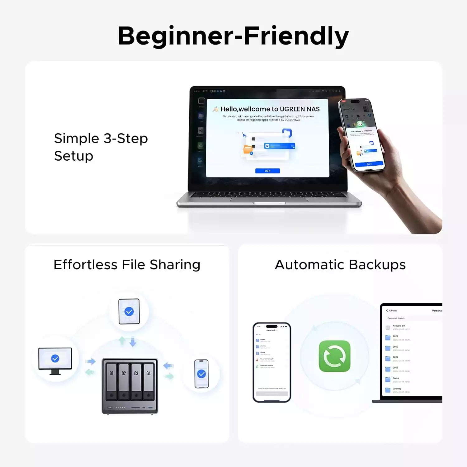 Buy Ugreen NASync DXP4800 4-Bay Desktop NAS from Vmart in Pakistan