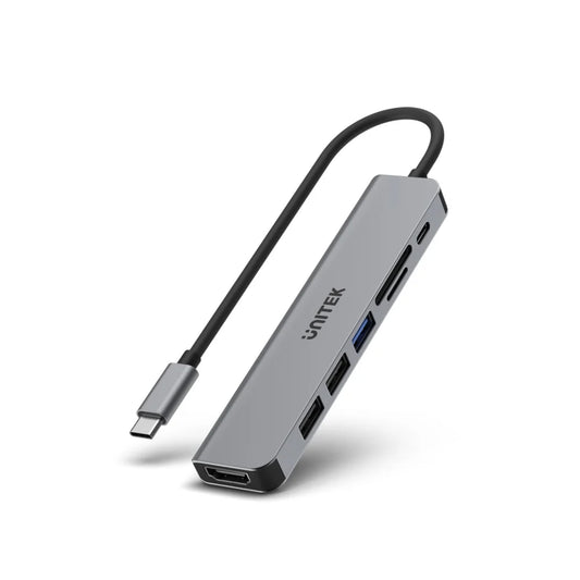 Buy Unitek H1118A uHUB S7+ 7-in-1 USB-C 5Gbps Hub with 4K HDMI and 100W Power Delivery from Vmart in Pakistan