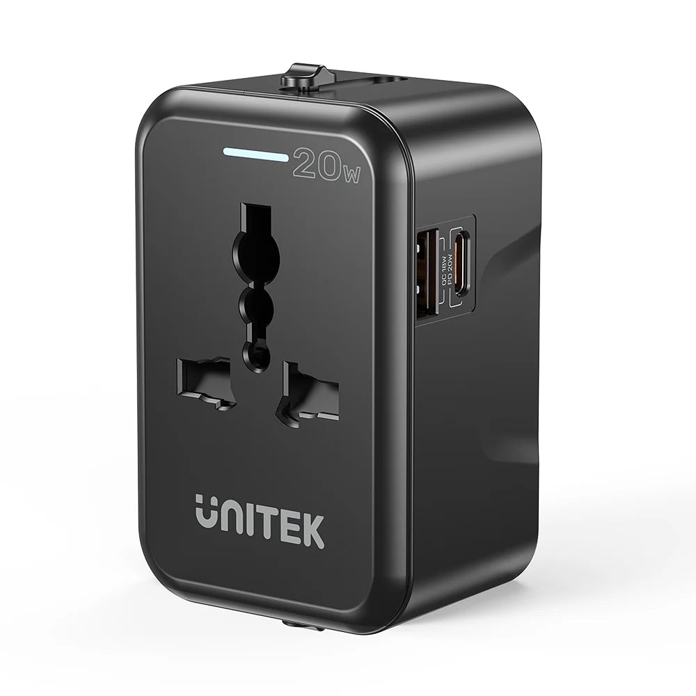 Unitek P1120ABK01 20W Universal Travel Adapter