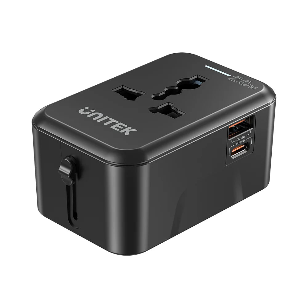 Unitek P1120ABK01 20W Universal Travel Adapter