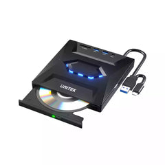 Unitek T1037A01 5-in-1 External Optical Drive with USB Hub