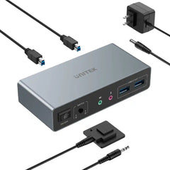 Buy Unitek AR-V1311 KVM Switch 2 Monitors 2 Computers 4K@60Hz HDMI & DisplayPort Dual Monitor from Vmart in Pakistan