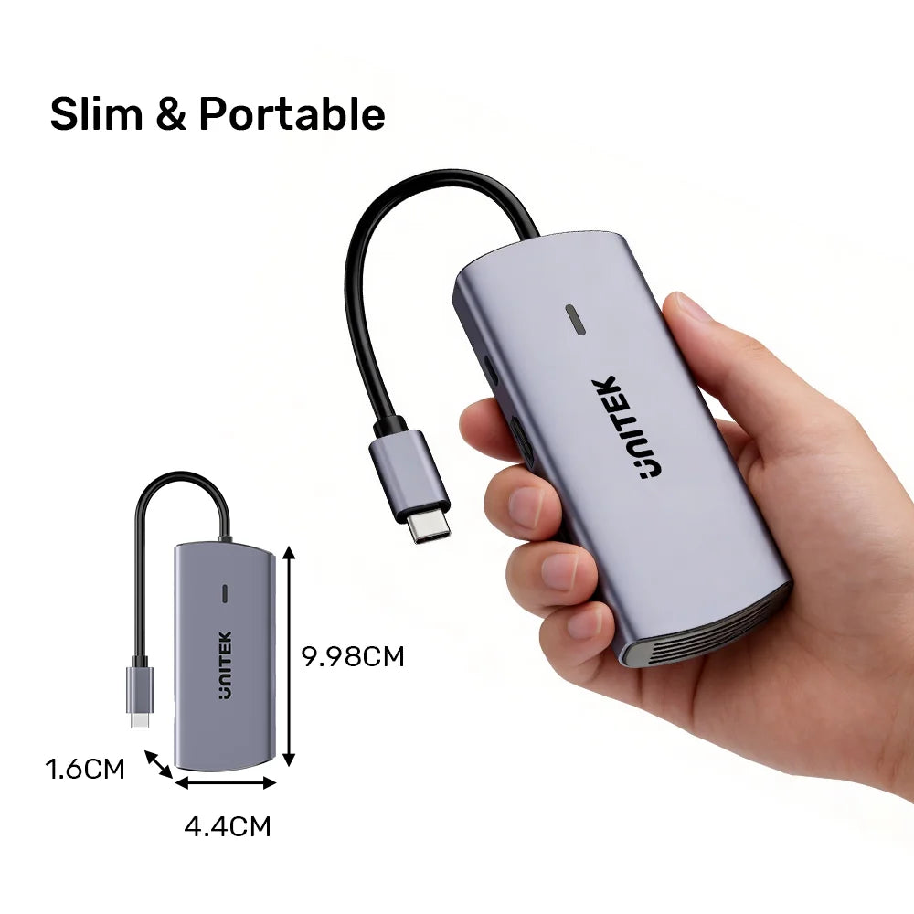 Buy Unitek D1113CGY01 uHub H6+ 6-in-1 USB-C Hub with PD 100W from Vmart in Pakistan
