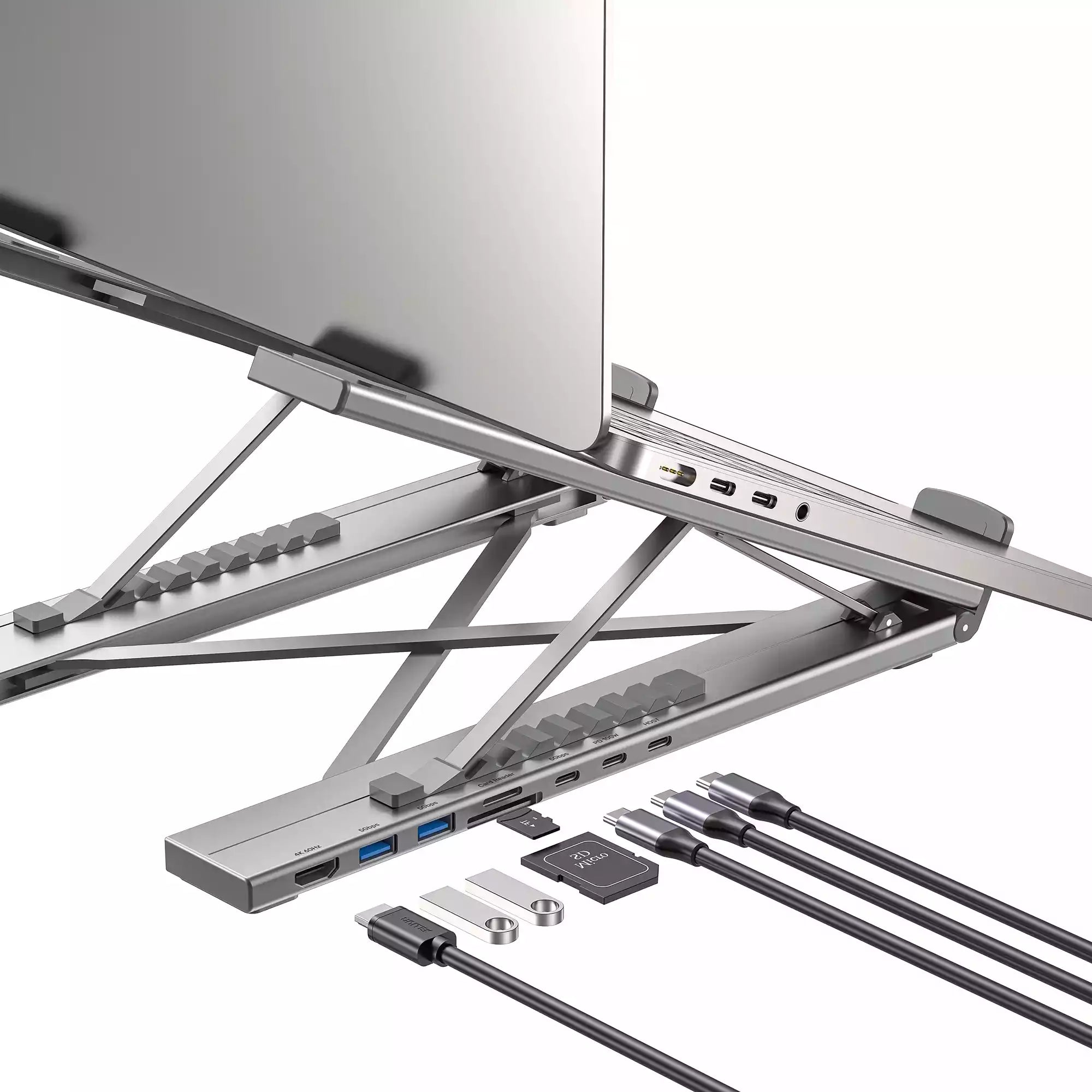 Buy Unitek D1137AGY01 USB-C Foldable Laptop Stand with Docking Station from Vmart in Pakistan