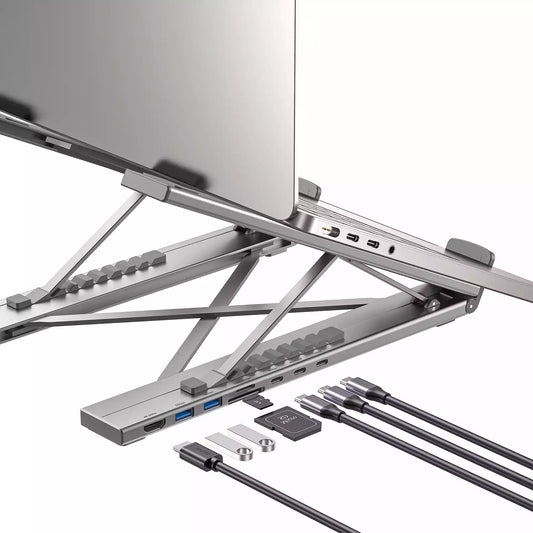 Buy Unitek D1137AGY01 USB-C Foldable Laptop Stand with Docking Station from Vmart in Pakistan