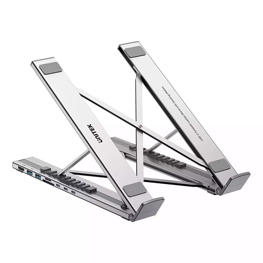 Buy Unitek D1137AGY01 USB-C Foldable Laptop Stand with Docking Station from Vmart in Pakistan