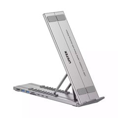 Unitek D1137AGY01 USB-C Foldable Laptop Stand with Docking Station