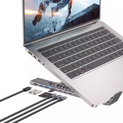 Unitek D1137AGY01 USB-C Foldable Laptop Stand with Docking Station