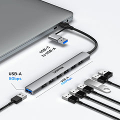 Buy Unitek H1209AGY01 uHUB S7 7-in-1 5Gbps Hub with 7 USB-A Ports from Vmart in Pakistan

