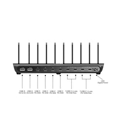 Buy Unitek P1230CBK01-EU uCharge 240W 10-Port USB Smart Charging Station from Vmart in Pakistan