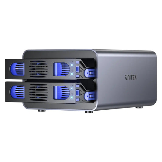 Buy Unitek S1308C01-EU 2 Bay USB-C RAID External Hard Drive Enclosure Vmart in Pakistan