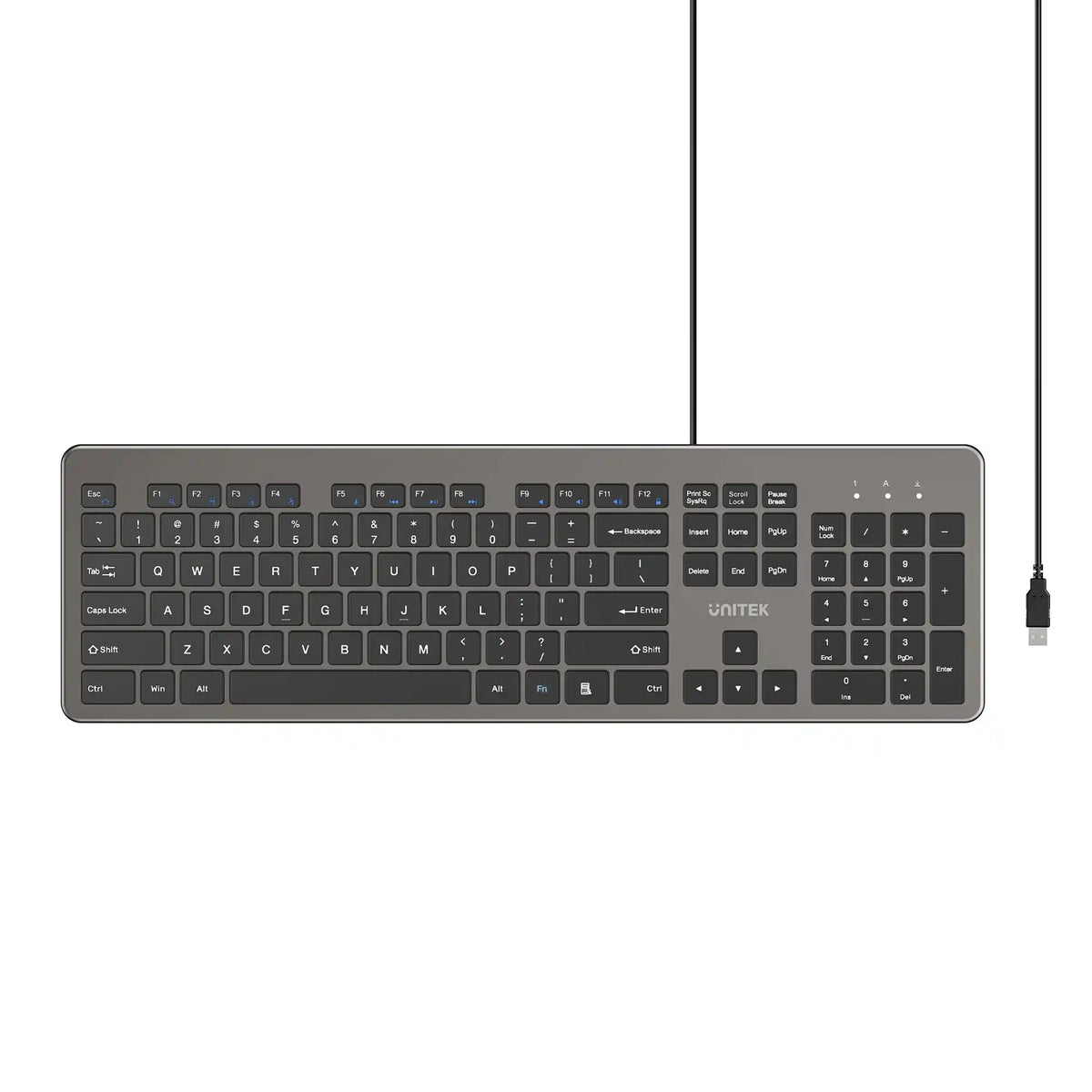 Buy Unitek T052AGY01-US SlimTap Ultra Light Wired Keyboard with 104 keys Vmart in Pakistan