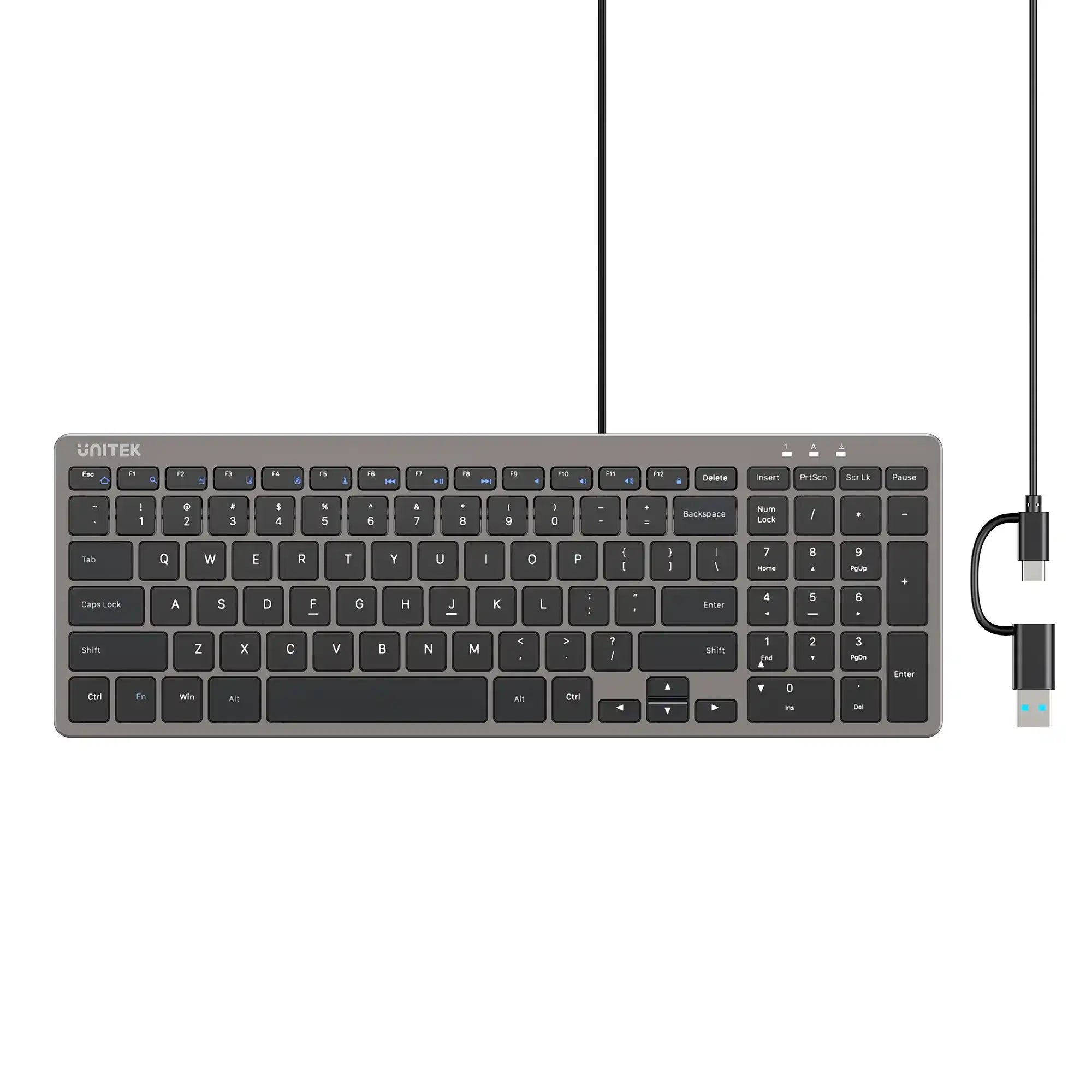 Buy Unitek T053AGY01-US SlimTap Ultra Light Wired Keyboard with 99 keys Vmart in Pakistan