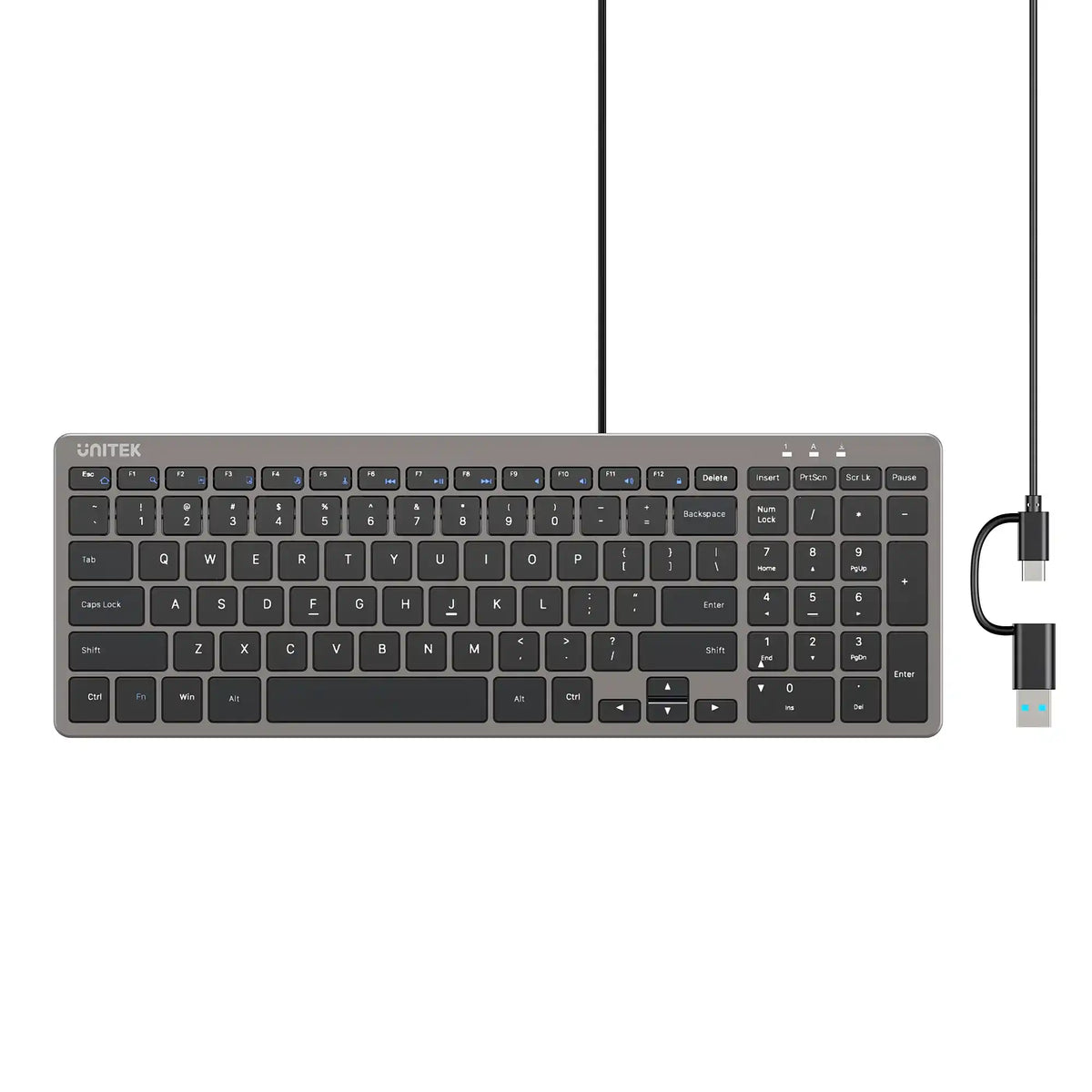 Buy Unitek T053AGY01-US SlimTap Ultra Light Wired Keyboard with 99 keys Vmart in Pakistan