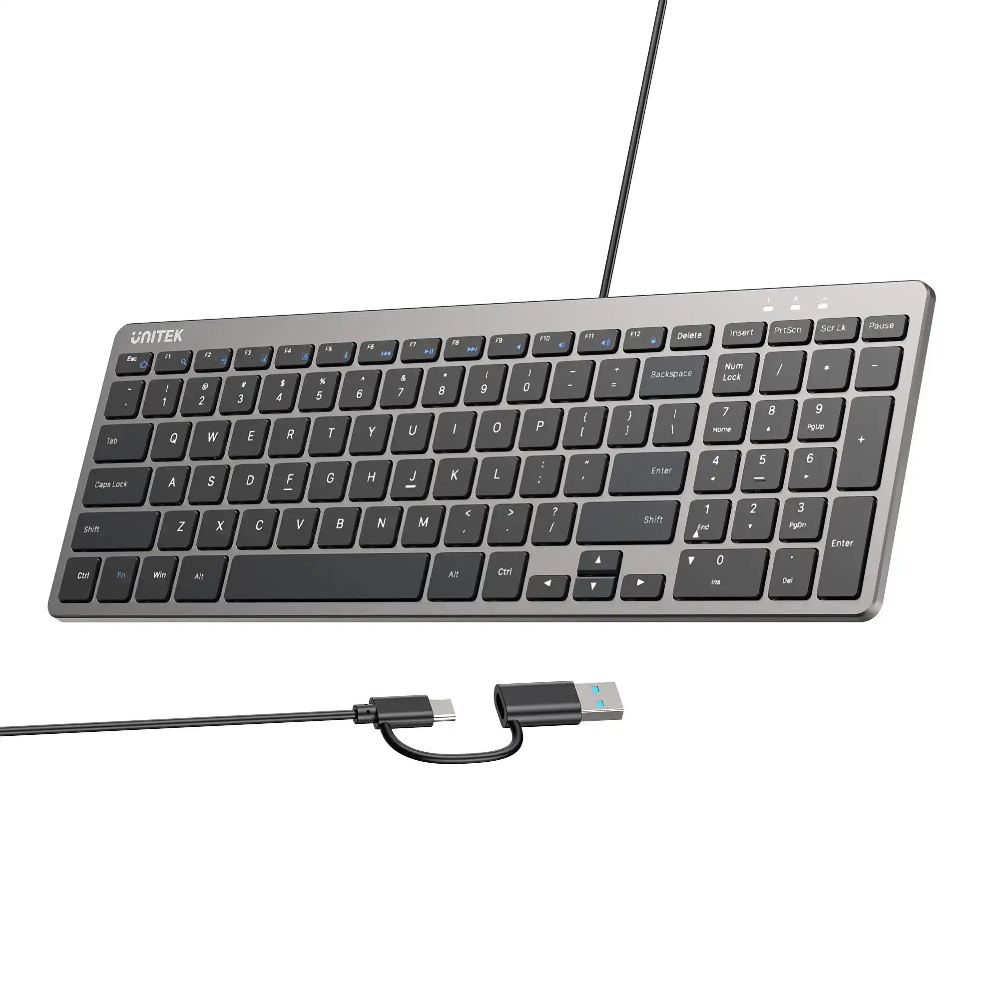 Buy Unitek T053AGY01-US SlimTap Ultra Light Wired Keyboard with 99 keys Vmart in Pakistan
