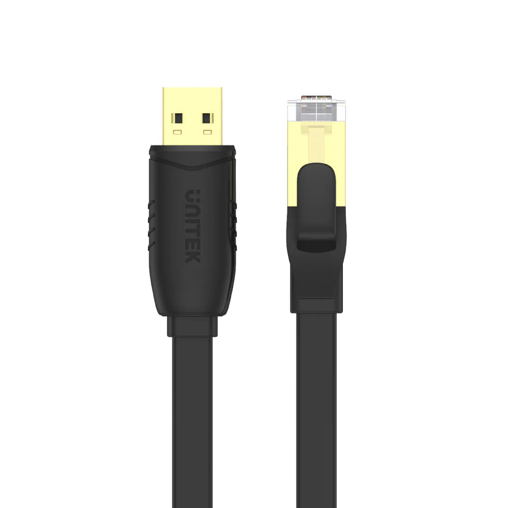 Buy Unitek Y-SP02001B USB 2.0 to RJ45 Console Rollover Flat Cable 1.8m from Vmart in Pakistan