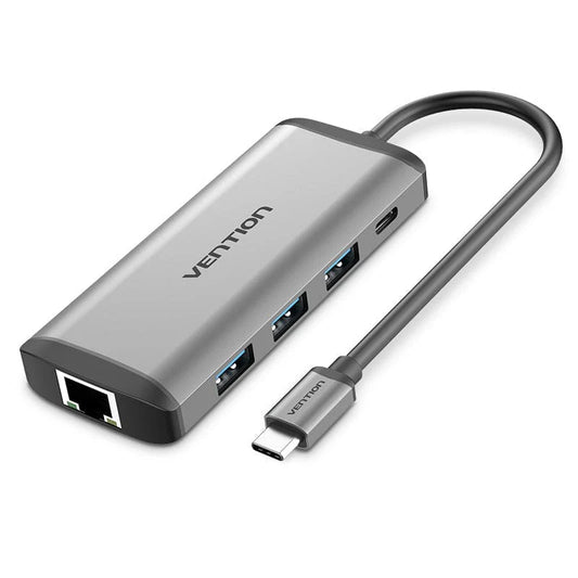 Buy Vention CNDHB Type-C to HDMI/USB3.0*3/RJ45/TF/SD/PD Converter from Vmart in Pakistan