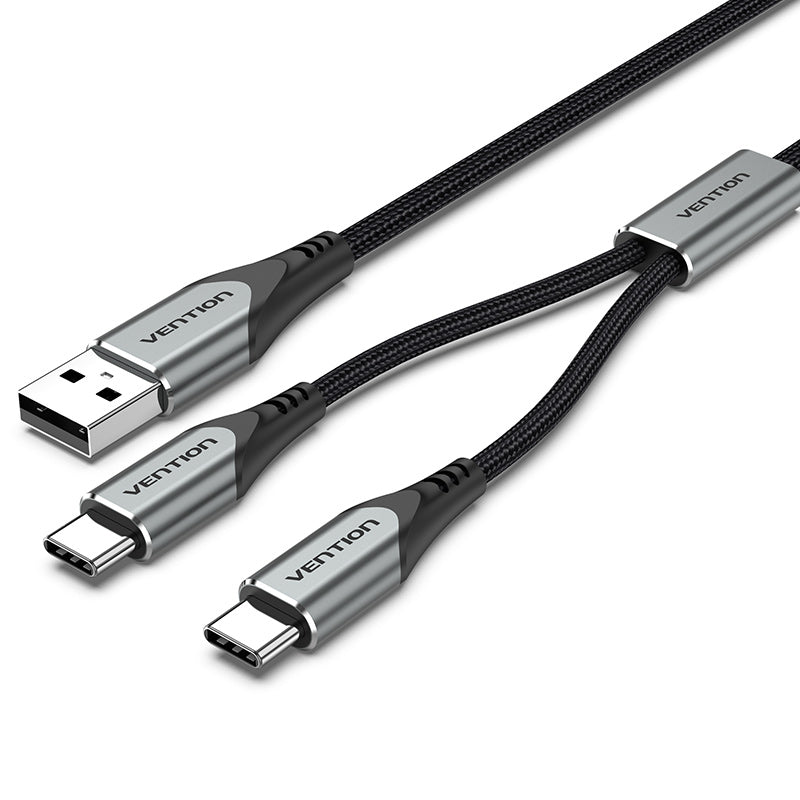 Vention CQOHD USB 2.0 to Dual USB-C Y-Splitter Cable