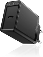 Vention FADB0 1-Port USB-C Wall Charger (20W) EU Plug Black