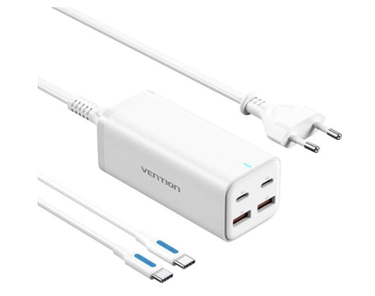 Buy Vention FBSWG 4-Port USB (C+C+A+A) GaN Charger (100W/100W/18W/18W) EU White from Vmart in Pakistan