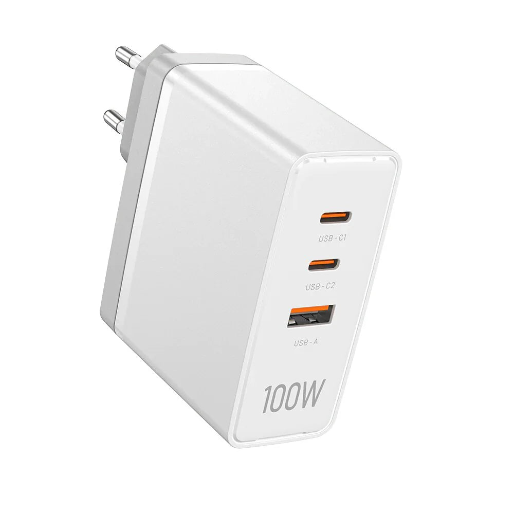 Buy Vention FEGW0 3-Port USB (C+C+A) GaN Charger (100W/100W/30W) EU Plug White from Vmart in Pakistan