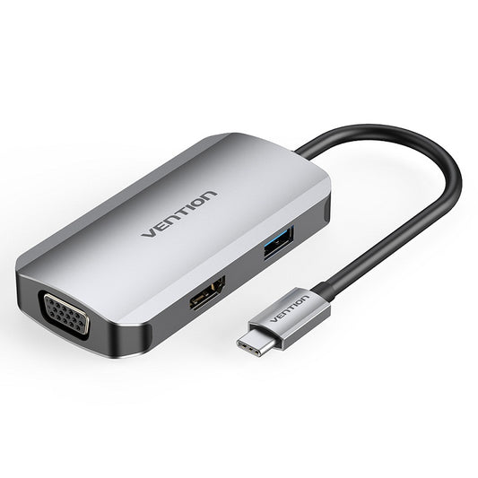 Buy Vention TOAHB Multi-function USB-C 4-in-1 Docking Station Aluminum Alloy Type from Vmart in Pakistan