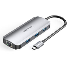 Vention TOHHB Multi-function USB-C 6-in-1 Docking Station Aluminum Alloy Type