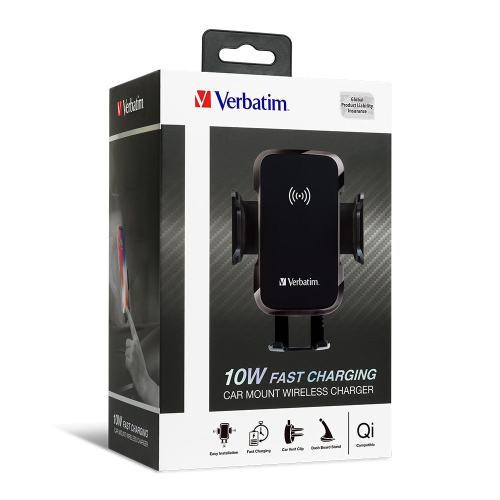 Verbatim 65835 10W Car Mount Wireless Charger