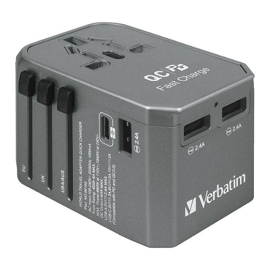 Buy Verbatim 66198 4 Ports QC/PD Travel Adapter - 40W from Vmart in Pakistan