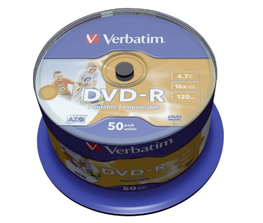 Buy Verbatim 43533 4.7GB 16x DVD-R Printable - 50pk Spindle from Vmart in Pakistan