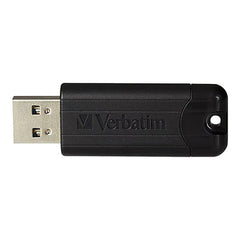 Verbatim 49319 128GB PinStripe USB 3.0 Flash Drive - Black