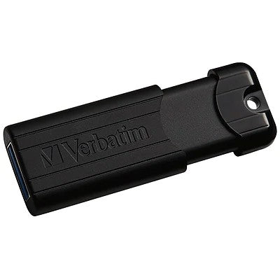 Verbatim 49319 128GB PinStripe USB 3.0 Flash Drive - Black