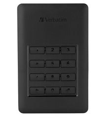 Verbatim 53403 2TB Store 'n' Go Secure Portable HDD with Keypad Access - Black