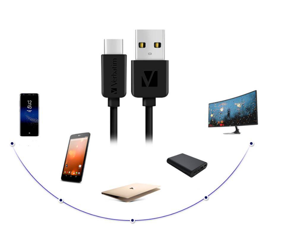 Verbatim 65432 30/120cm Sync &amp; Charge USB-C To USB-A Cable