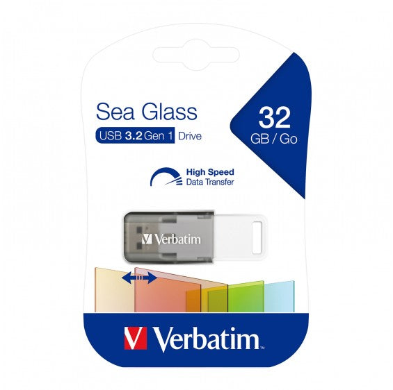 Verbatim 66693 32GB Store 'n' Go Sea Glass USB3.2 Gen1 Drive - Black