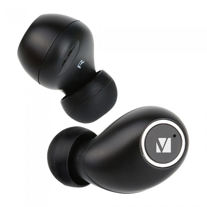 Verbatim 66348 Bluetooth 5.0 IPX6 Truly Wireless Earbuds With Digital Charging Case - Black