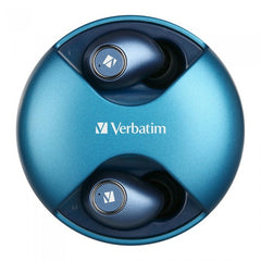 Verbatim Bluetooth 5.0 IPX6 Truly Wireless Earbuds With Digital Charging Case - Blue