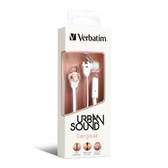 Verbatim 66121 In Ear Headphones - White/Rose Gold