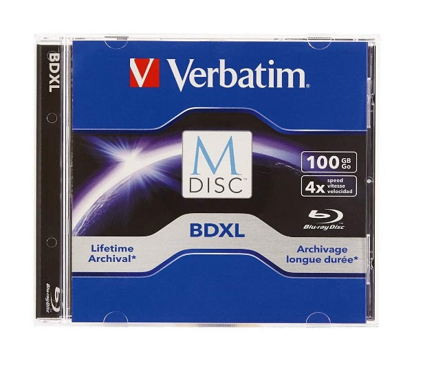 Verbatim M Disc BDXL 100GB 4X with Branded Surface – 1pk Jewel Case