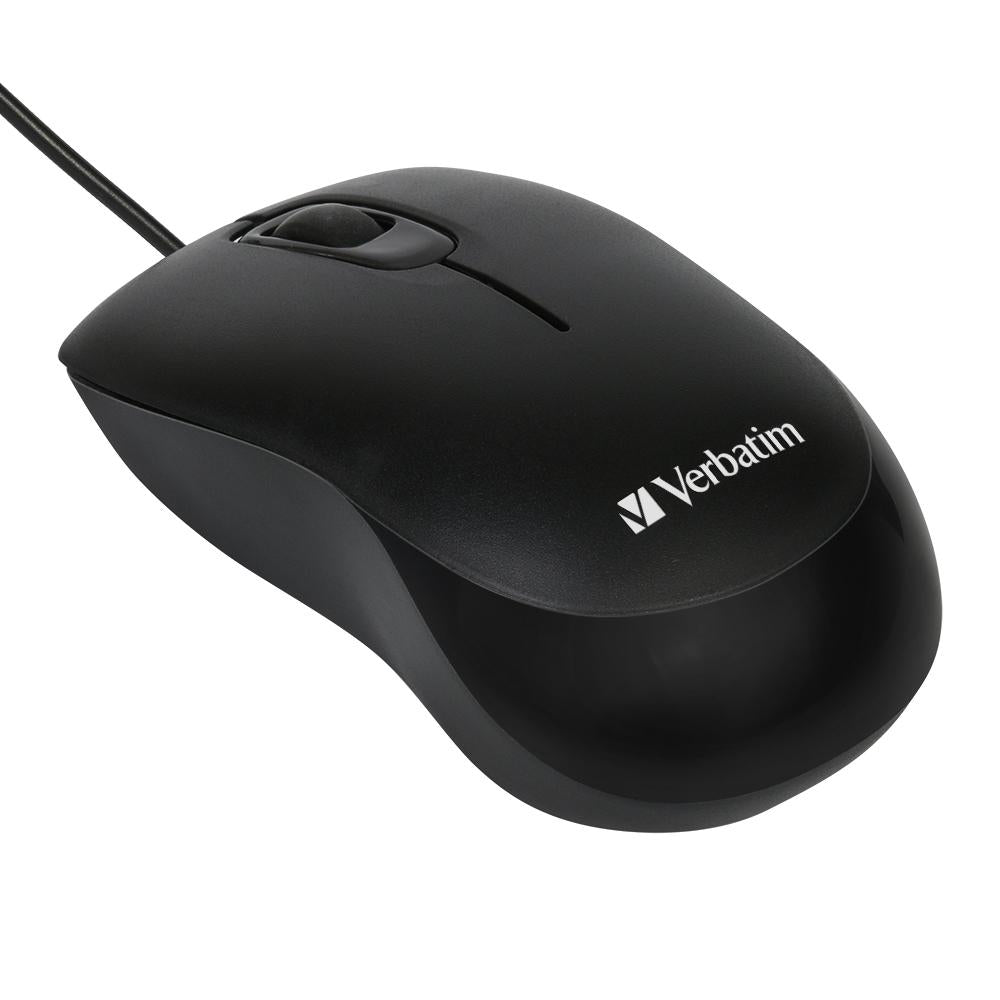 Verbatim Optical Wired Mouse - Black